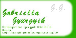 gabriella gyurgyik business card